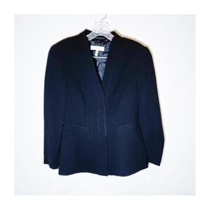 Escada Concealed Wool 3-Button Blazer Black SZ34